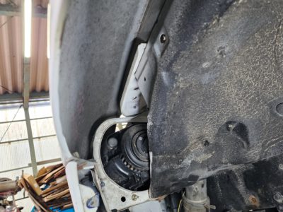ＮＢロードスター　フェンダーライナーレス車　対策部品製作　②